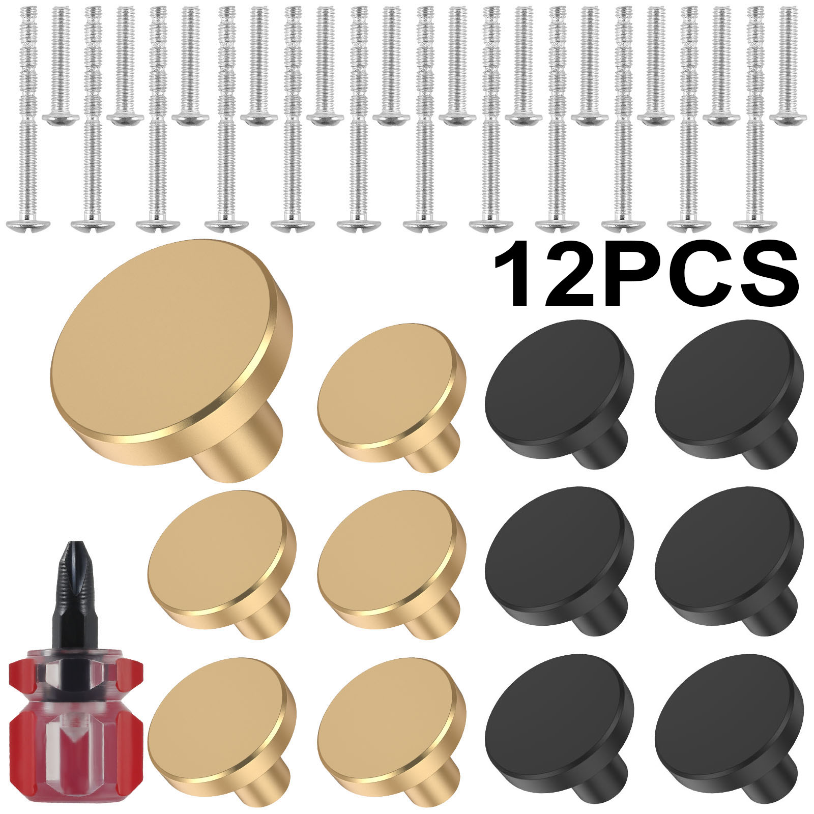 Drawer Pull Gold - 12Pcs Drawer Knob Set Gold Cabinet