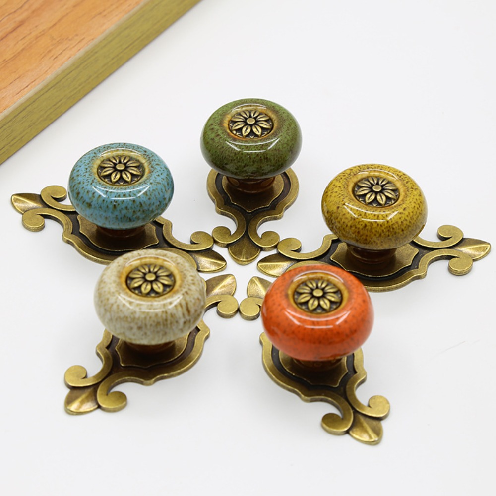 Furniture Hardware Manufacturers - Creative Single Hole Ceramic Knob Ethnic