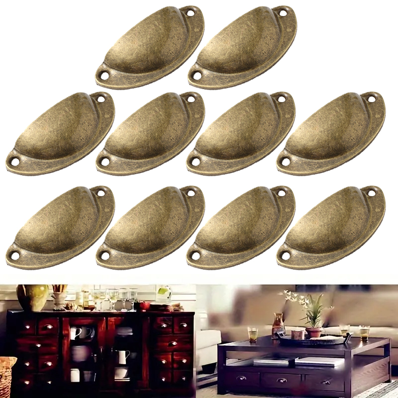 Furniture Hardware Replacement - Vintage Shell Handles Cabinets Pulls Drawer