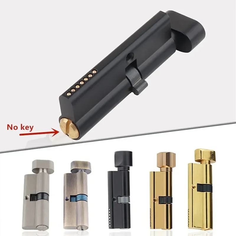 Furniture Hardware Fittings - Indoor Solid Wood Door Brass Keyless