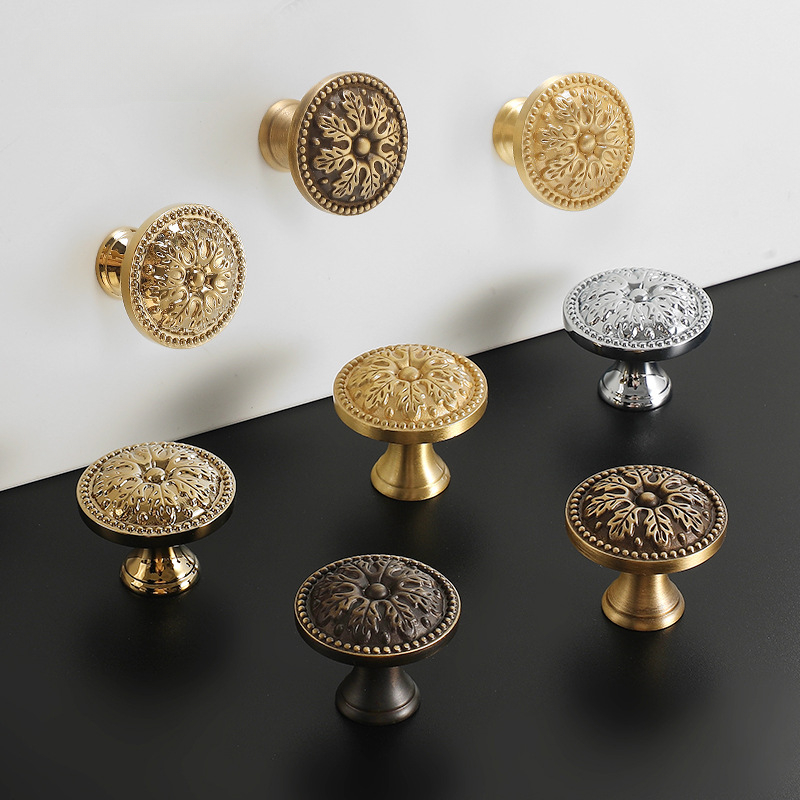 1pcs Satin Brass Cabinet Door  - Vintage Furniture Hardware Pulls incelemesi ve fiyatı