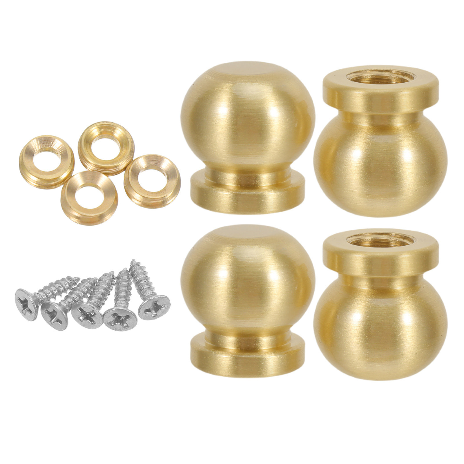 4pcs Brass Wooden Box Feet Bal - Furniture Hardware Replacement incelemesi ve fiyatı