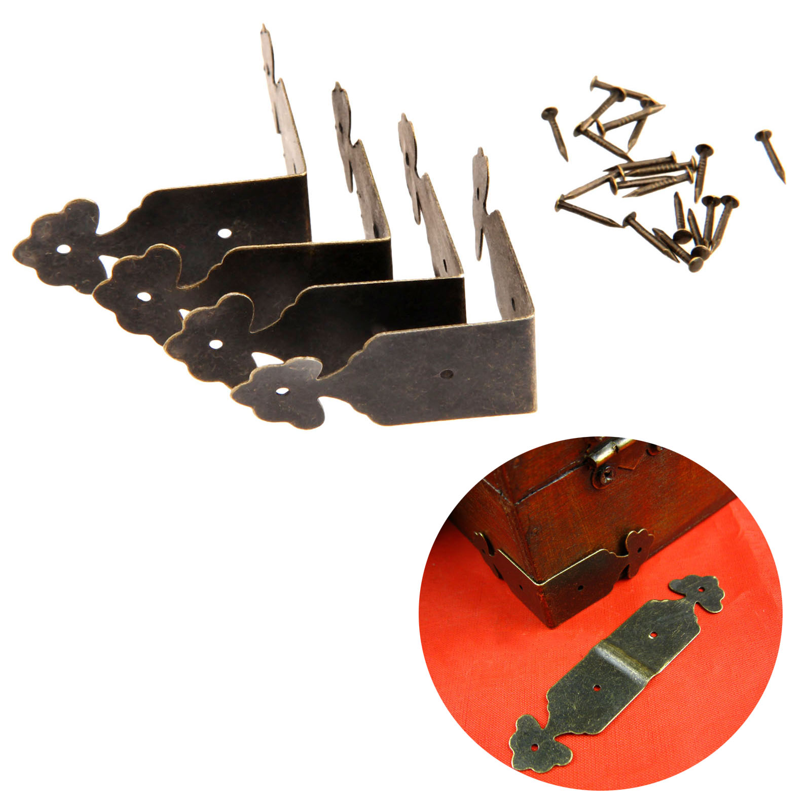 4pcs Decorative Corner Protect - Furniture Hardware Nails incelemesi ve fiyatı