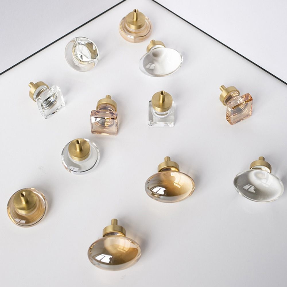 Crystal Glass Furniture Handle - Drawer Pull Gold incelemesi ve fiyatı