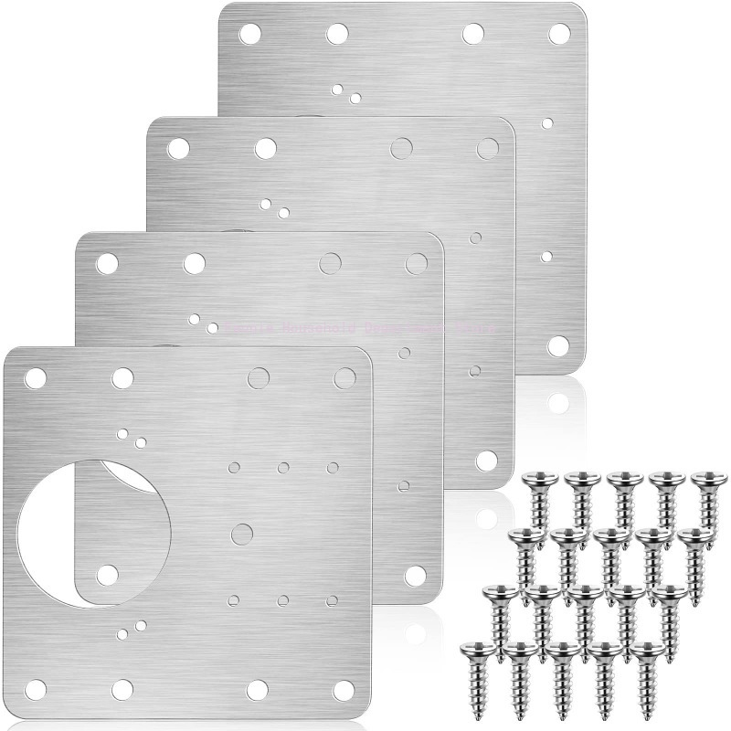 2/10Sets Hinge Repair Plate Ki - Furniture Hardware Fixing Screws incelemesi ve fiyatı