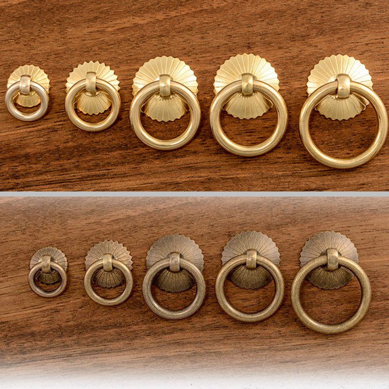 Vintage Brass Cabinet Ring Kno - Drawer Pull Gold incelemesi ve fiyatı