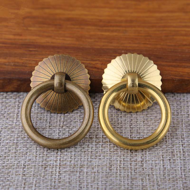Vintage Brass Cabinet Ring Kno - Drawer Pull Gold incelemesi ve fiyatı