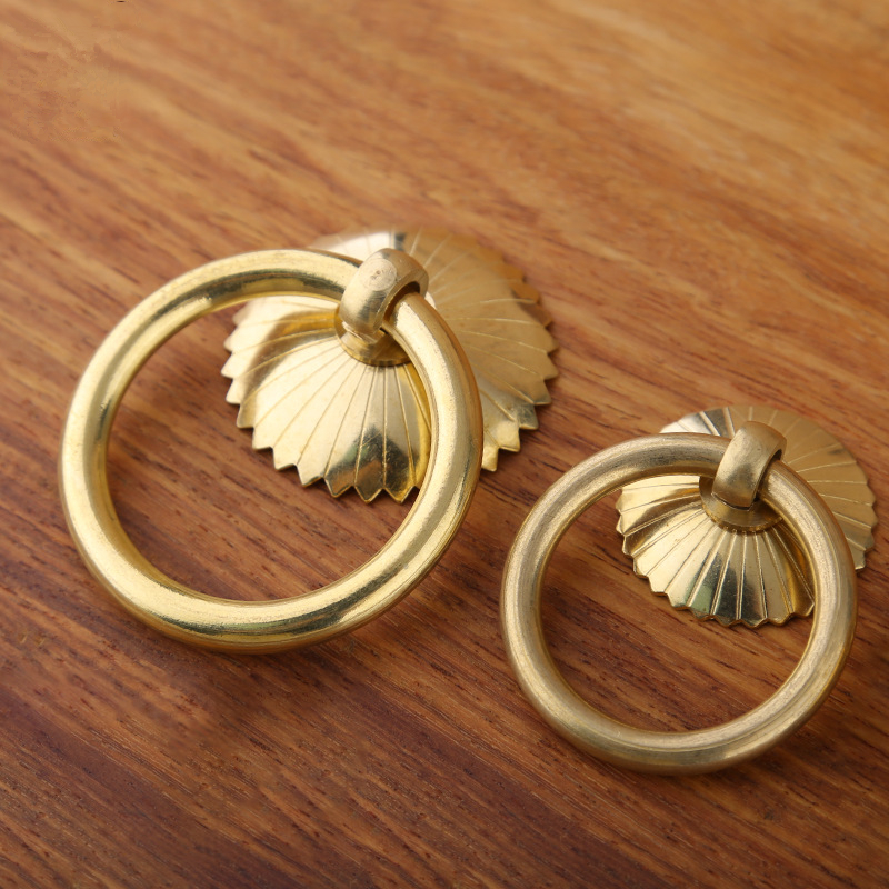 Vintage Brass Cabinet Ring Kno - Drawer Pull Gold incelemesi ve fiyatı