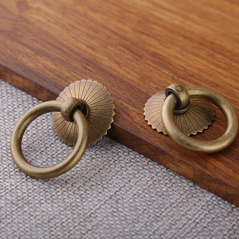 Vintage Brass Cabinet Ring Kno - Drawer Pull Gold incelemesi ve fiyatı