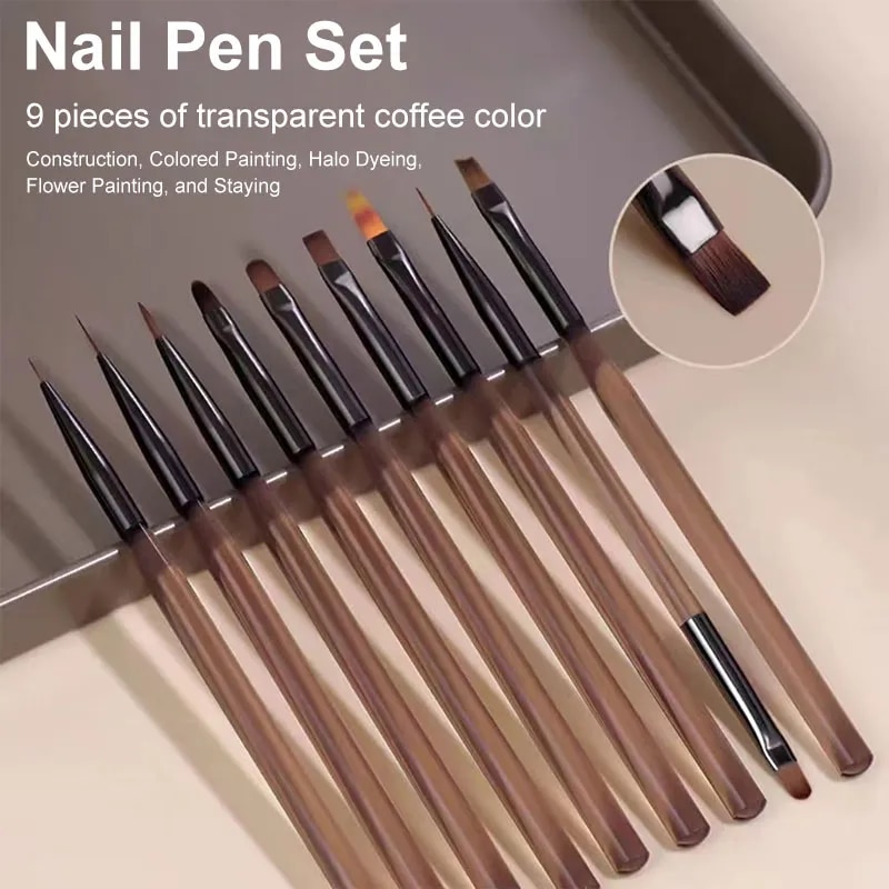 9PCS UV Gel Nail Brush Liner D - Furniture Hardware Nails incelemesi ve fiyatı