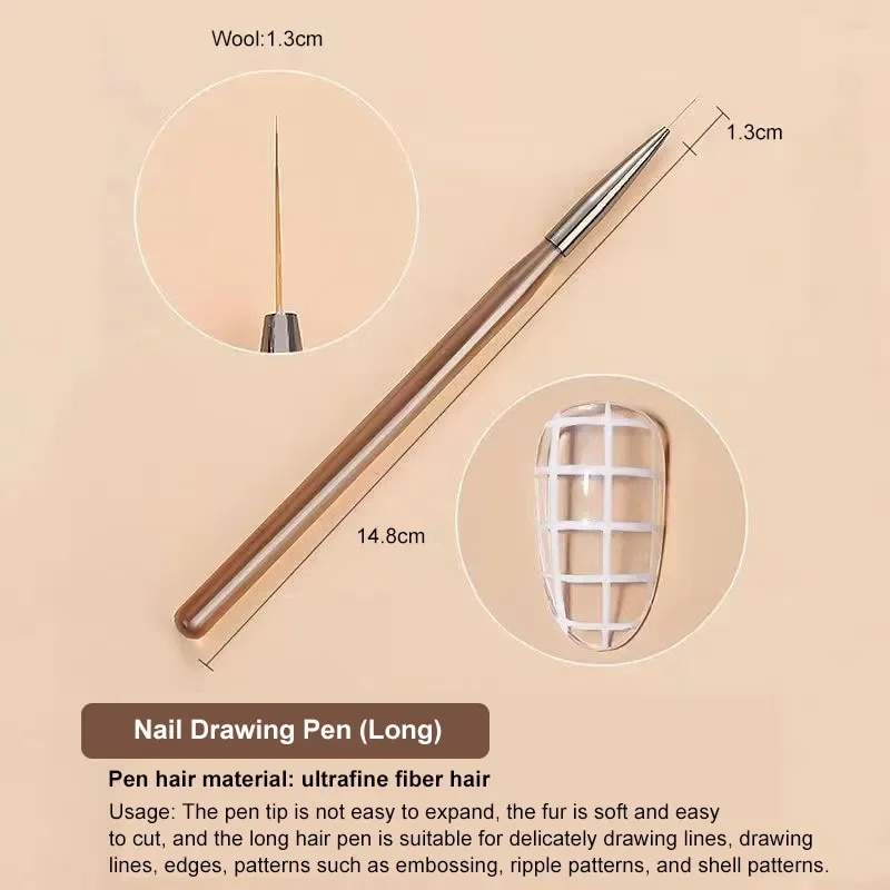 9PCS UV Gel Nail Brush Liner D - Furniture Hardware Nails incelemesi ve fiyatı