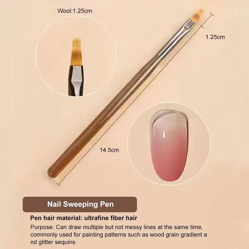 9PCS UV Gel Nail Brush Liner D - Furniture Hardware Nails incelemesi ve fiyatı