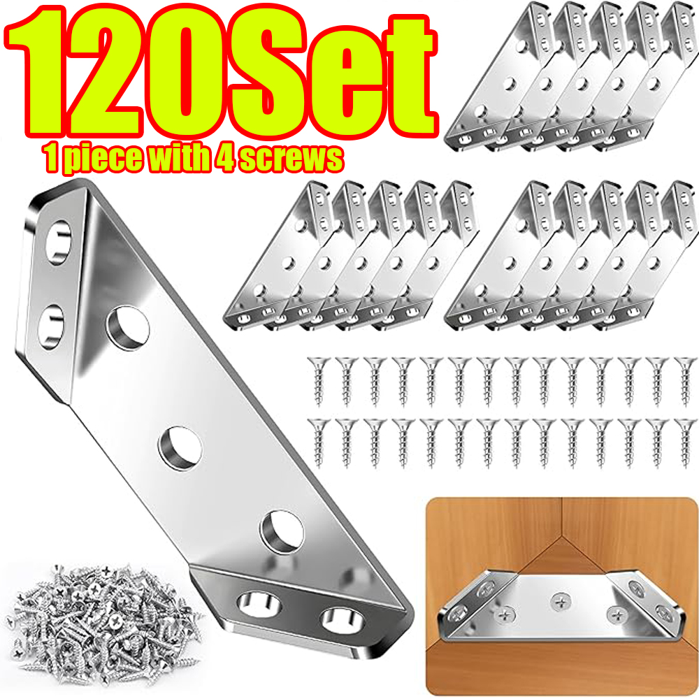 1-120Set Furniture Corner Conn - Furniture Hardware Fixing Screws incelemesi ve fiyatı