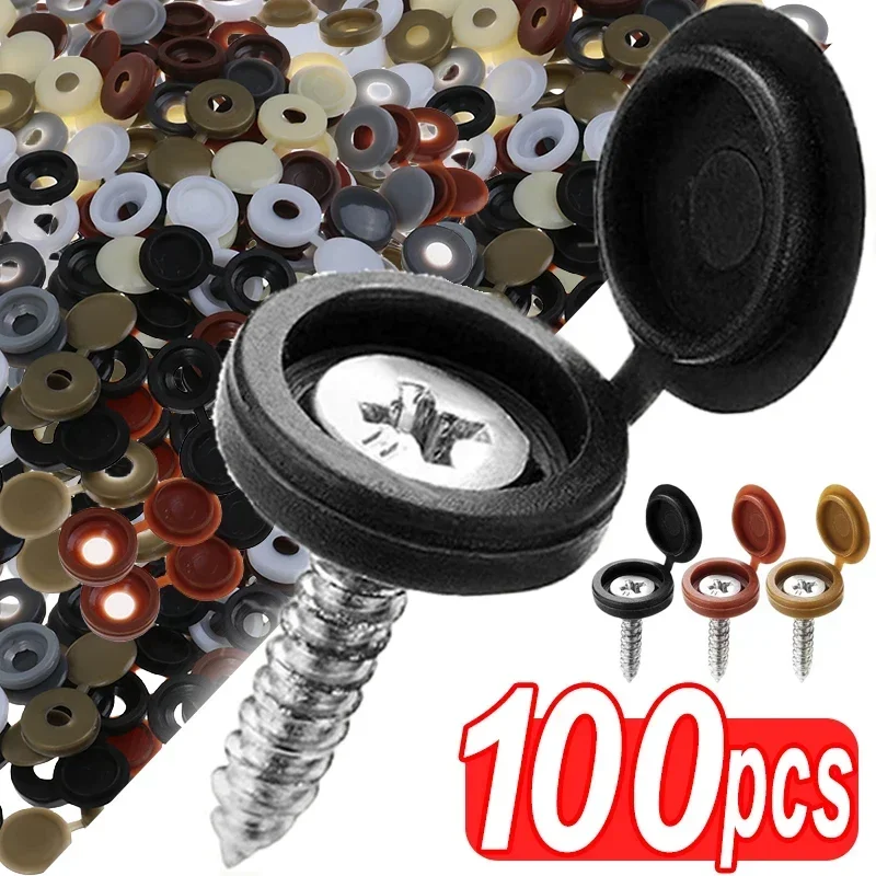 Hinged Plastic Screw Cap Cover - Furniture Hardware Fixing Screws incelemesi ve fiyatı
