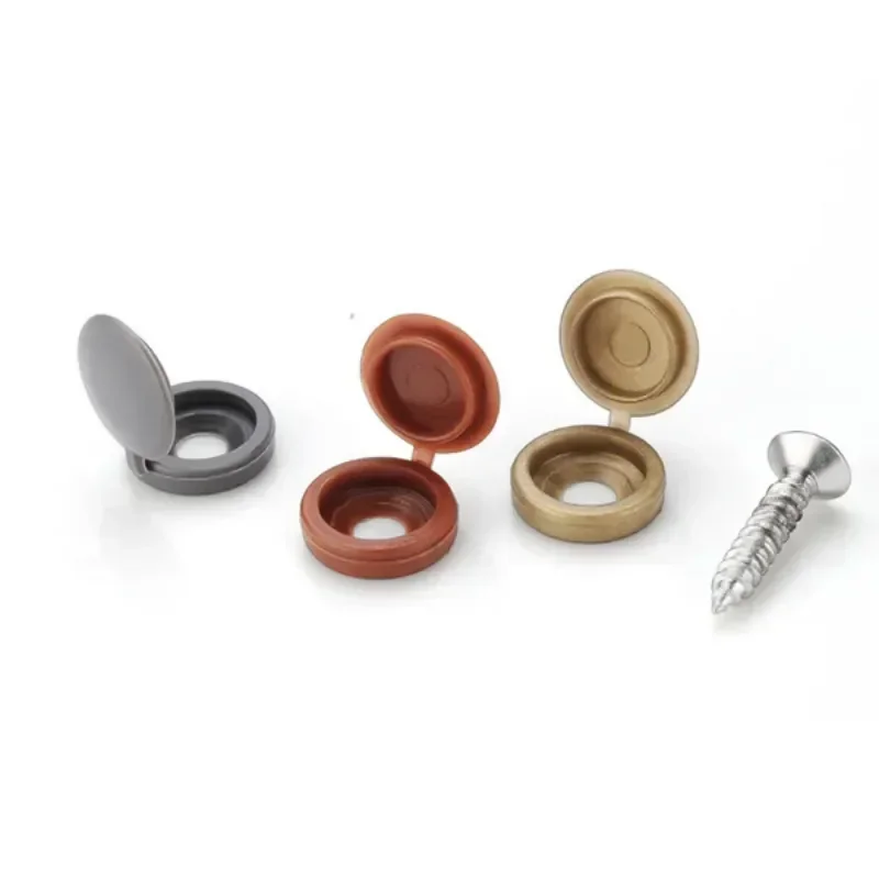 Hinged Plastic Screw Cap Cover - Furniture Hardware Fixing Screws incelemesi ve fiyatı