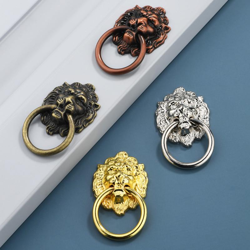4-1PC Lion Head Knob Antique B - Vintage Furniture Hardware Pulls incelemesi ve fiyatı