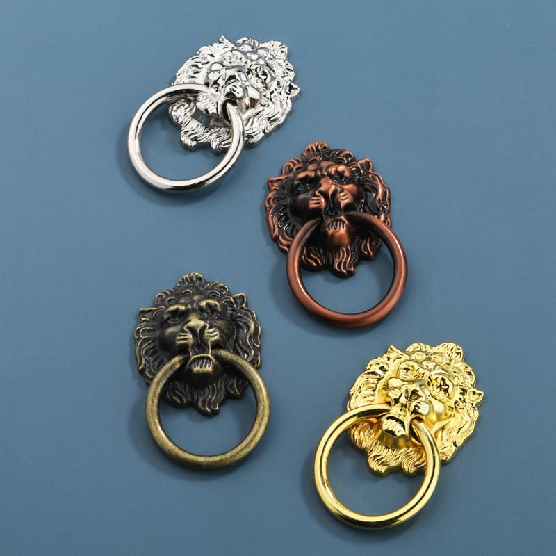 4-1PC Lion Head Knob Antique B - Vintage Furniture Hardware Pulls incelemesi ve fiyatı