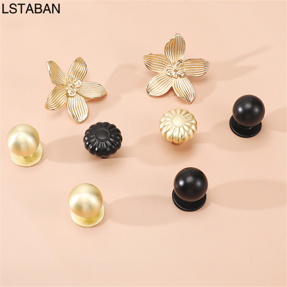Flower Shape Solid Gold Kitche - Drawer Pull Gold incelemesi ve fiyatı