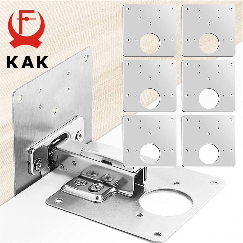 KAK 8pcs Hinge Repair Plate Br - Furniture Hardware Fixing Screws incelemesi ve fiyatı