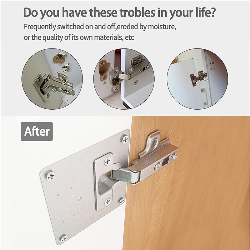 KAK 8pcs Hinge Repair Plate Br - Furniture Hardware Fixing Screws incelemesi ve fiyatı