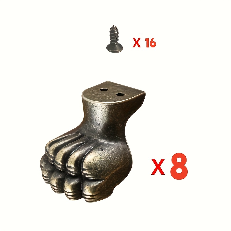 8pcs Antique Foot Brass Jewelr - Cabinet Hinge Overlay incelemesi ve fiyatı