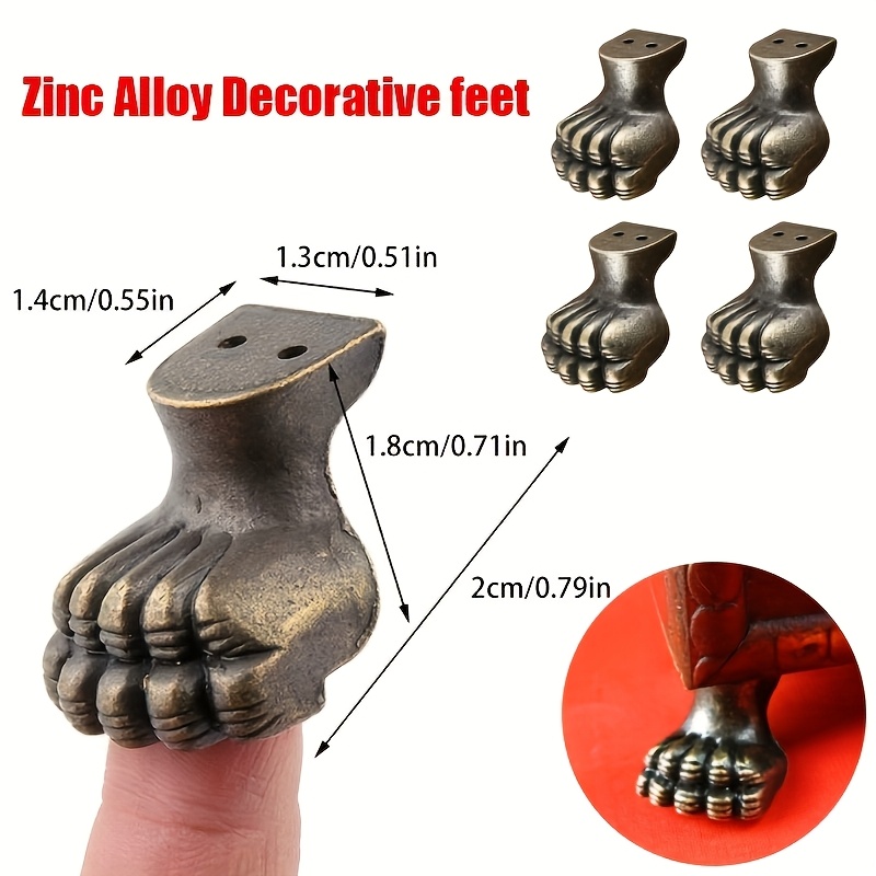 8pcs Antique Foot Brass Jewelr - Cabinet Hinge Overlay incelemesi ve fiyatı