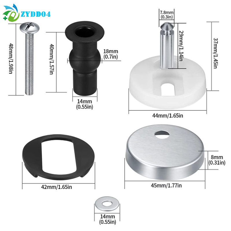 ●2Pcs Toilet Seat Hinges Top F - Furniture Hardware Fixing Screws incelemesi ve fiyatı