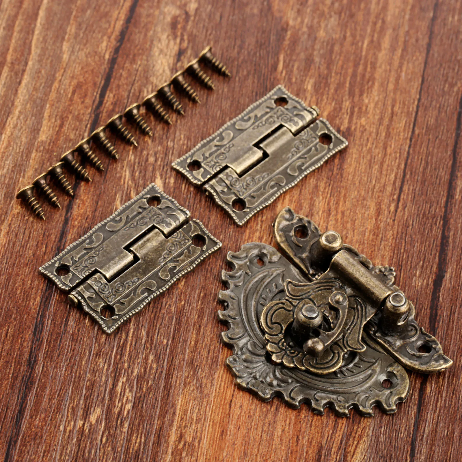 3pcs/set Antique Bronze Padloc - Furniture Hardware Latch incelemesi ve fiyatı