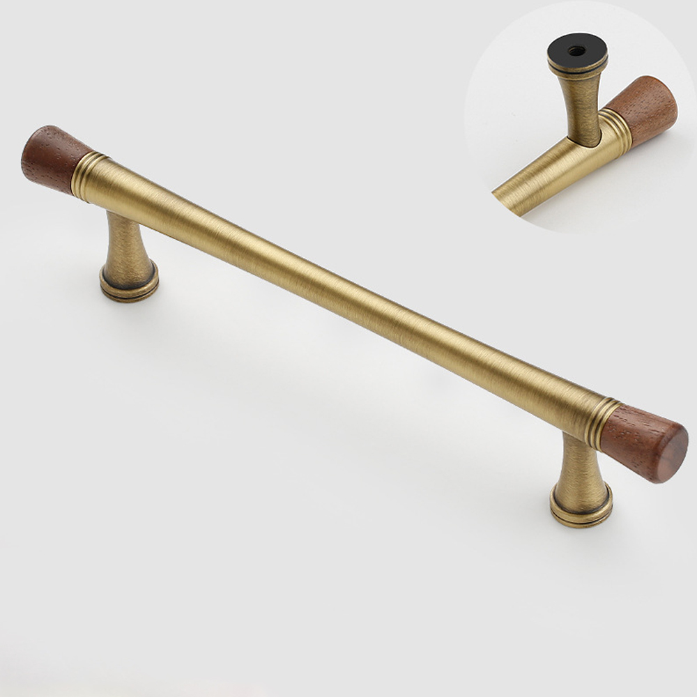 Vintage Walnut Brass Handle Ro - Vintage Furniture Hardware Pulls incelemesi ve fiyatı