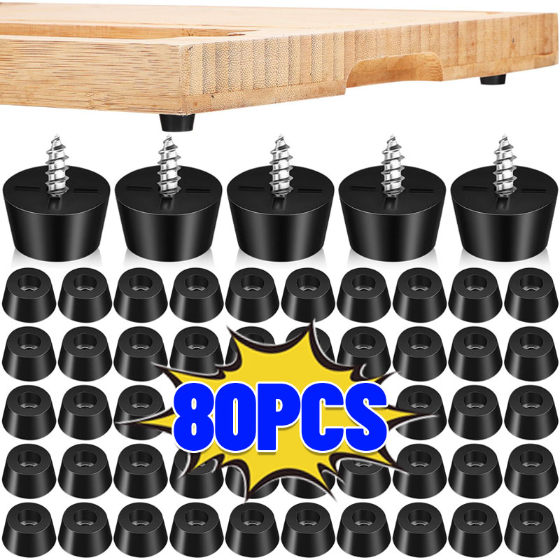 80/8Pcs Black Rubber Feet Pads - Cabinet Hinge Overlay incelemesi ve fiyatı
