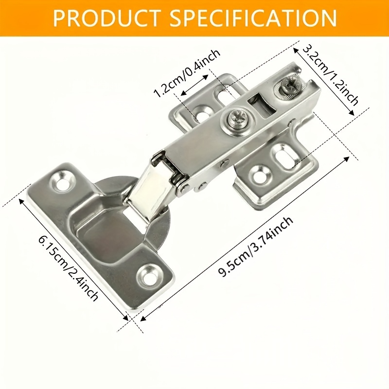 1/10Pcs Hinges Stainless Steel - Cabinet Hinge Overlay incelemesi ve fiyatı