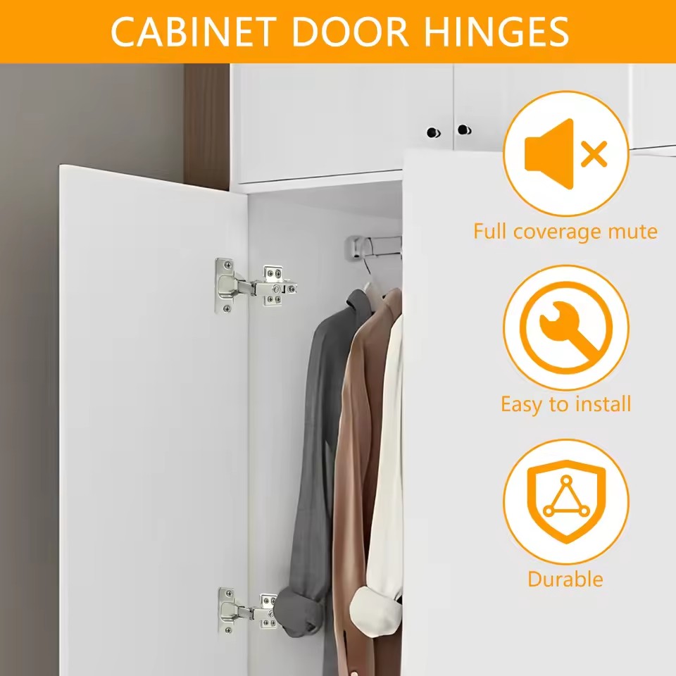 1/10Pcs Hinges Stainless Steel - Cabinet Hinge Overlay incelemesi ve fiyatı