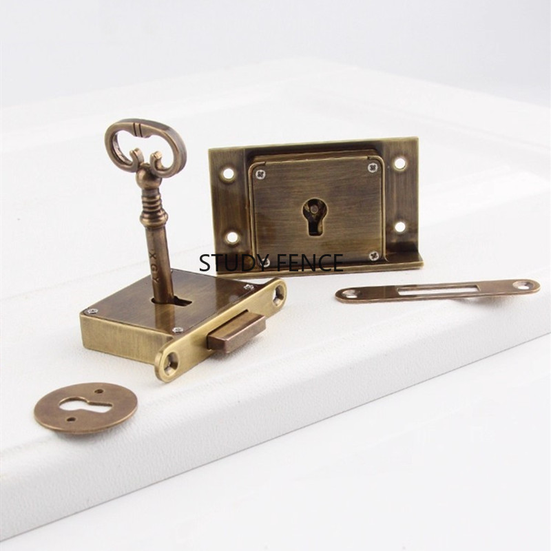 1PC Antique Metal Drawer Lock  - Cabinet Lock Key incelemesi ve fiyatı