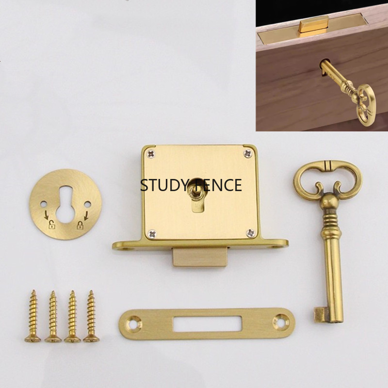 1PC Antique Metal Drawer Lock  - Cabinet Lock Key incelemesi ve fiyatı