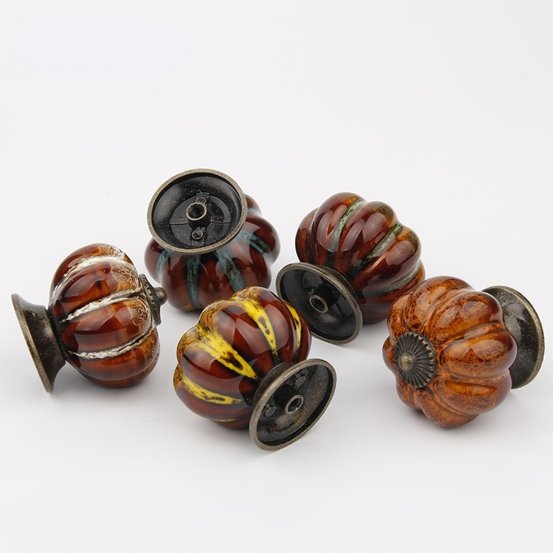 Pumpkin Ceramic Handle for Cab - Vintage Furniture Hardware Pulls incelemesi ve fiyatı