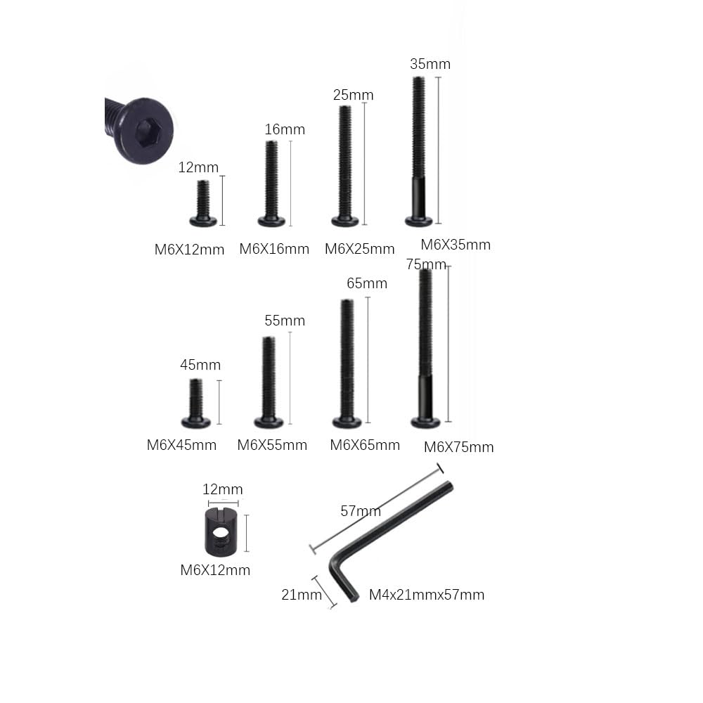 32 Set M6x12mm/16mm/25mm/35mm/ - Furniture Hardware Replacement incelemesi ve fiyatı