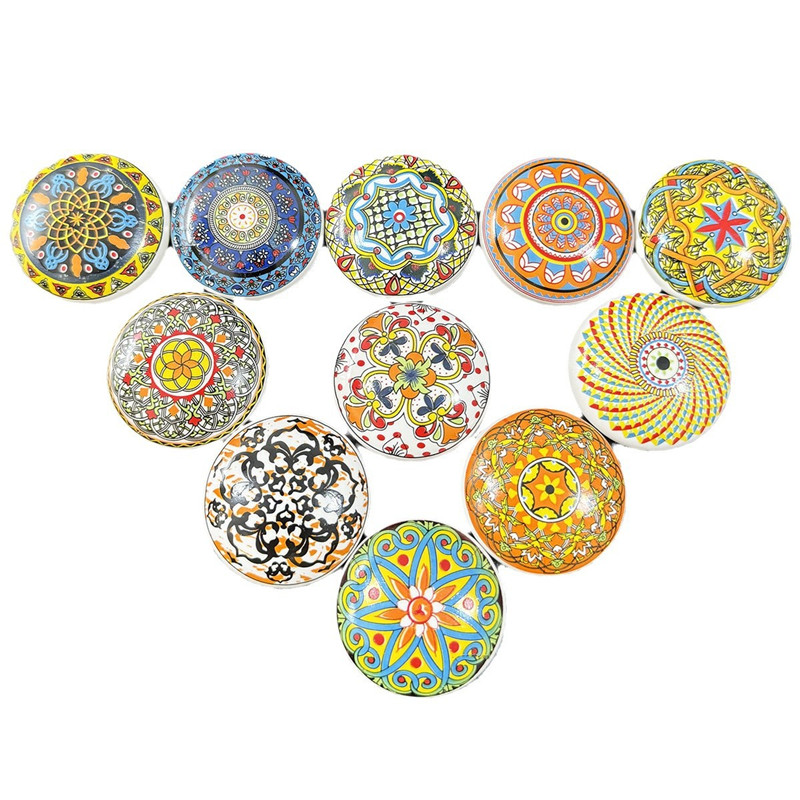 Bohemian Ceramic Single Hole C - Vintage Furniture Hardware Pulls incelemesi ve fiyatı