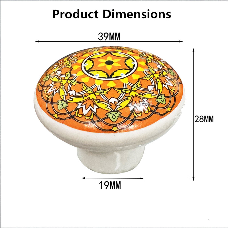 Bohemian Ceramic Single Hole C - Vintage Furniture Hardware Pulls incelemesi ve fiyatı