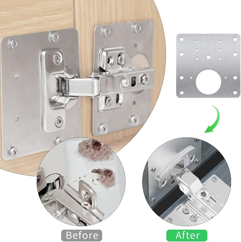 Cabinet Door Hinge Repair Plat - Furniture Hardware Fixing Screws incelemesi ve fiyatı