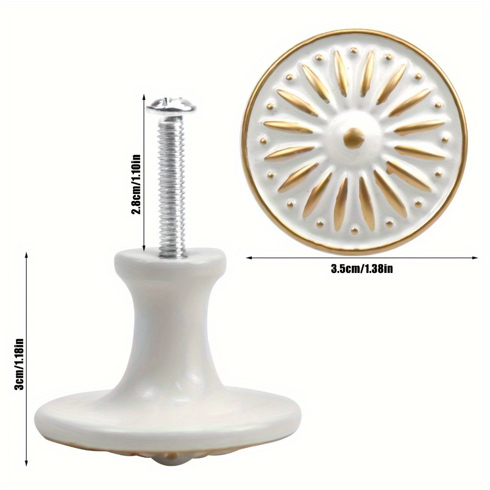 10PCS Antique Style Ivory Whit - Vintage Furniture Hardware Pulls incelemesi ve fiyatı