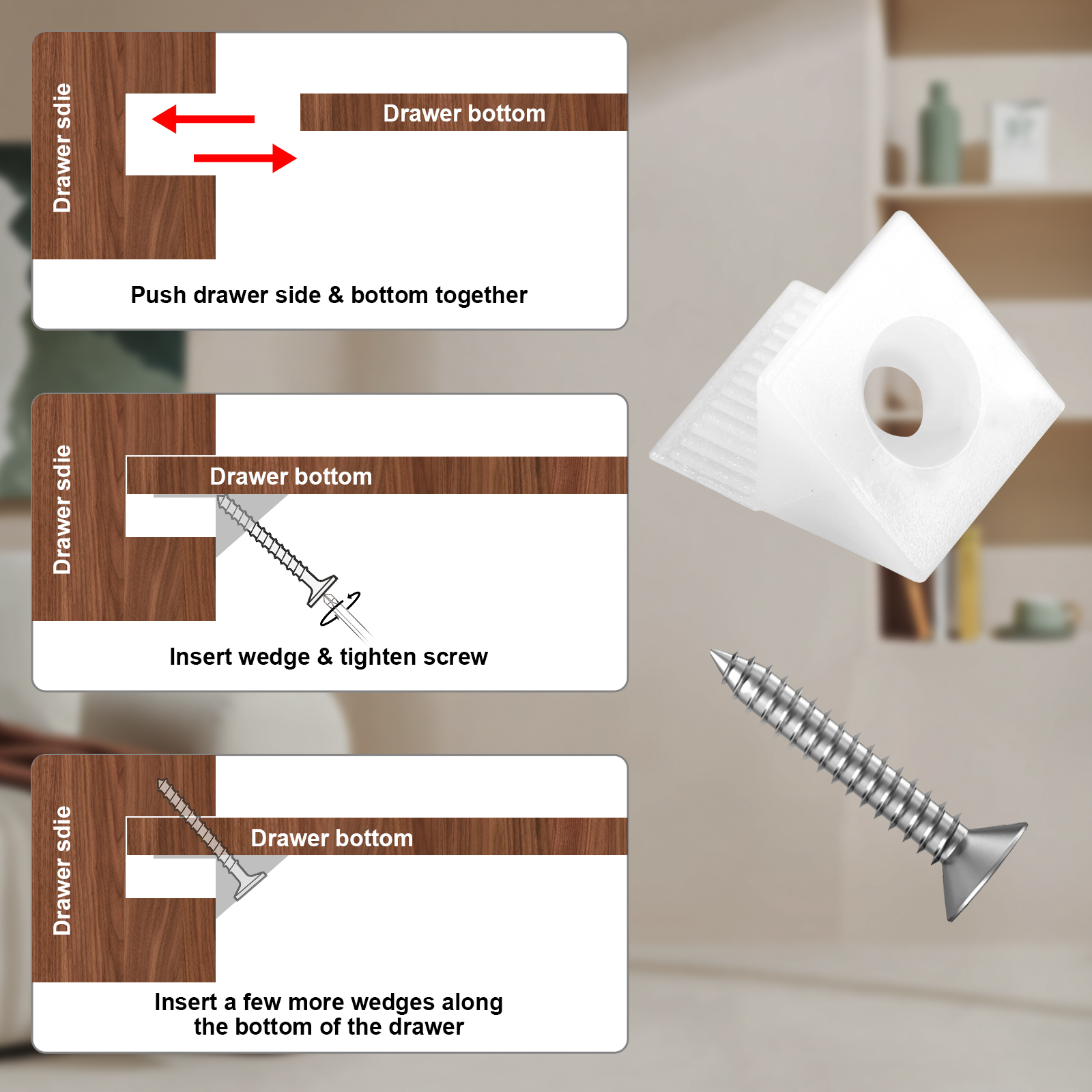 60set Repair Fixing Drawer Che - Furniture Hardware Fixing Screws incelemesi ve fiyatı