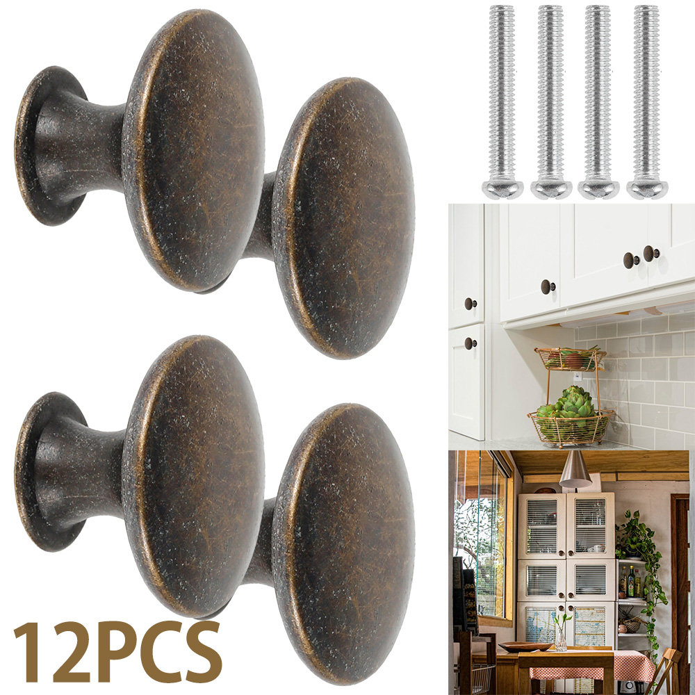 12PCS Retro Pull Handles Bronz - Vintage Furniture Hardware Pulls incelemesi ve fiyatı