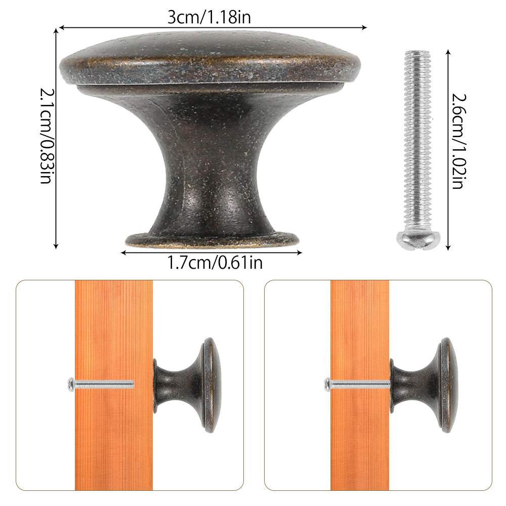 12PCS Retro Pull Handles Bronz - Vintage Furniture Hardware Pulls incelemesi ve fiyatı