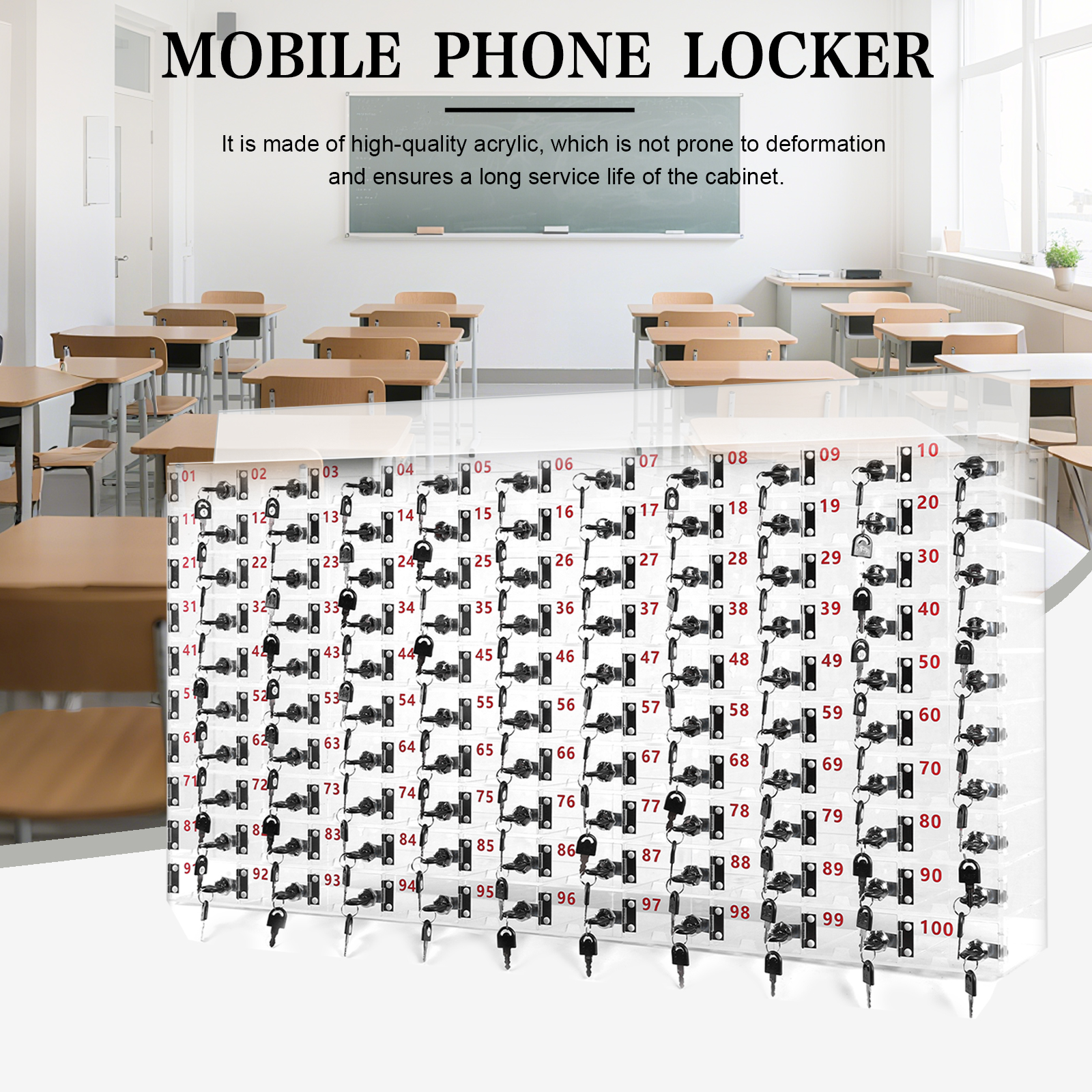 100 Slots Phone Jail Storage C - Cabinet Lock Key incelemesi ve fiyatı
